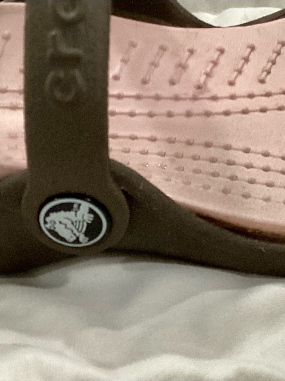 CROCS Women's Size 8 Cleo Sandals in Chocolate and Cotton Candy- Discontinued - Picture 12 of 13